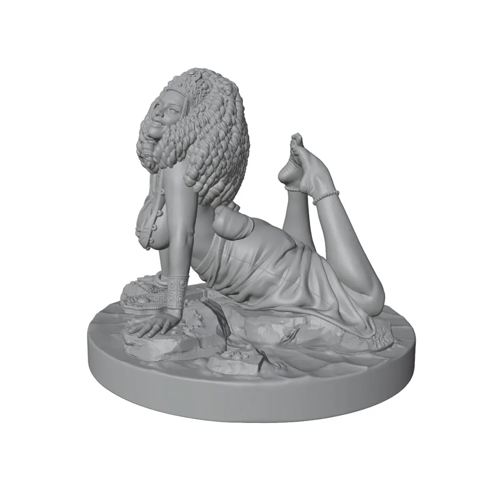 1/24/6 Desk ornament,exotic girl difficult backbend yoga pose resin model kit, GK mini 3D printed gray model statue, not colored