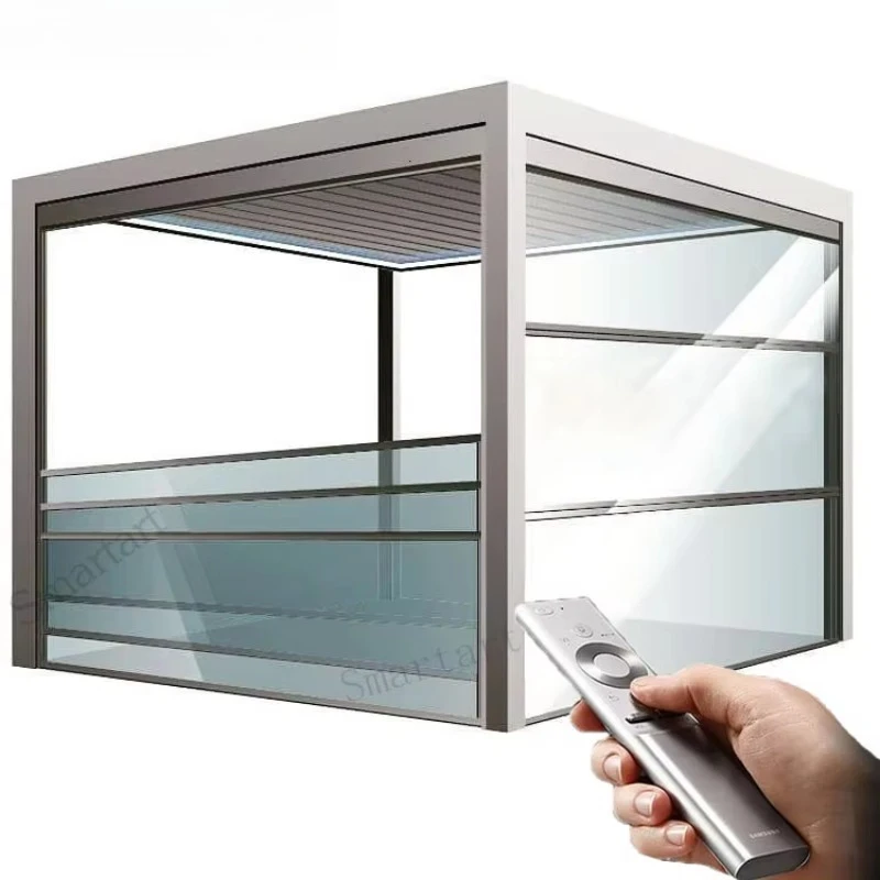 Prefabricated Automatic Glass Conservatory Glass House for Balcony and Veranda Patio Enclosures