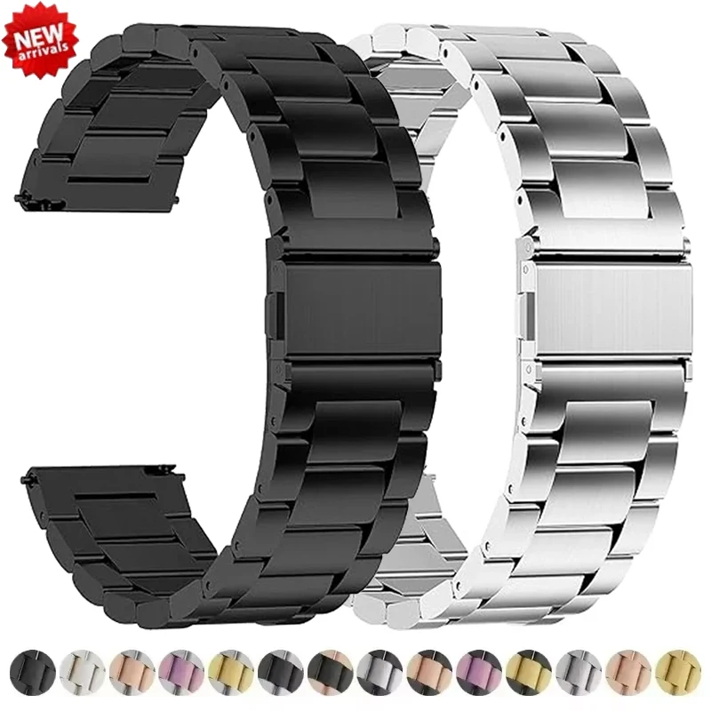 18/22/20mm Armband für Samsung Galaxy 7 6 5 4 40/44mm Gear S3 Active2 Edelstahl-Armband für Huawei GT3 4Pro für Amazfit
