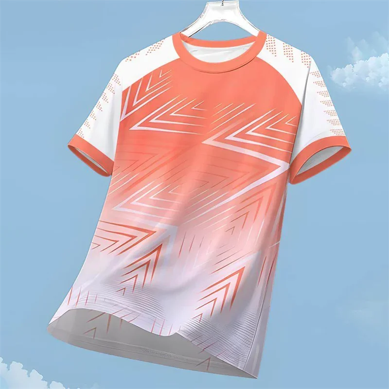 Men's Running T Shirt Outdoor Short Sleeve Cooling T-Shirt Quick-Dry Breathable Badminton Sprotswear Fitness Tops Men's Clothing