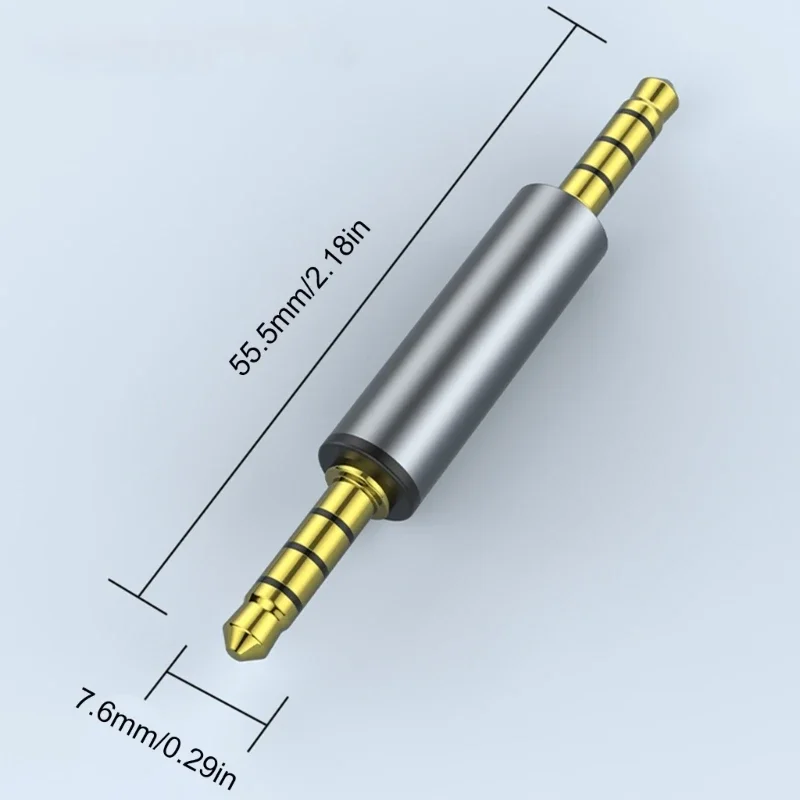 3.5mm AUX Converters Male Female Connectors Adapter Stereo Coupler Extender 4-Section for Cable Extension