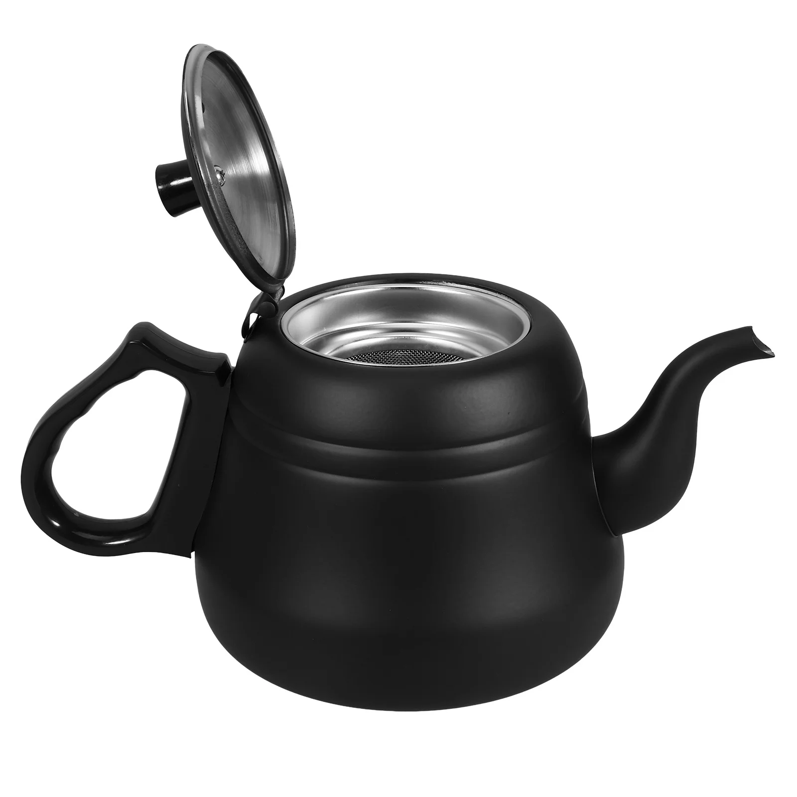 

Чайник из нержавеющей стали L, чайный кофейник, фильтр с ручкой против ожогов, компактное хранилище, практичный чайник из нержавеющей стали