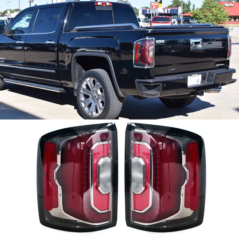 

For GMC Sierra 1500 2016 2017 2018 LED Tail Light Turn Signal Brake Reversing Lamp Car Accessories GM2800295 GM2801295