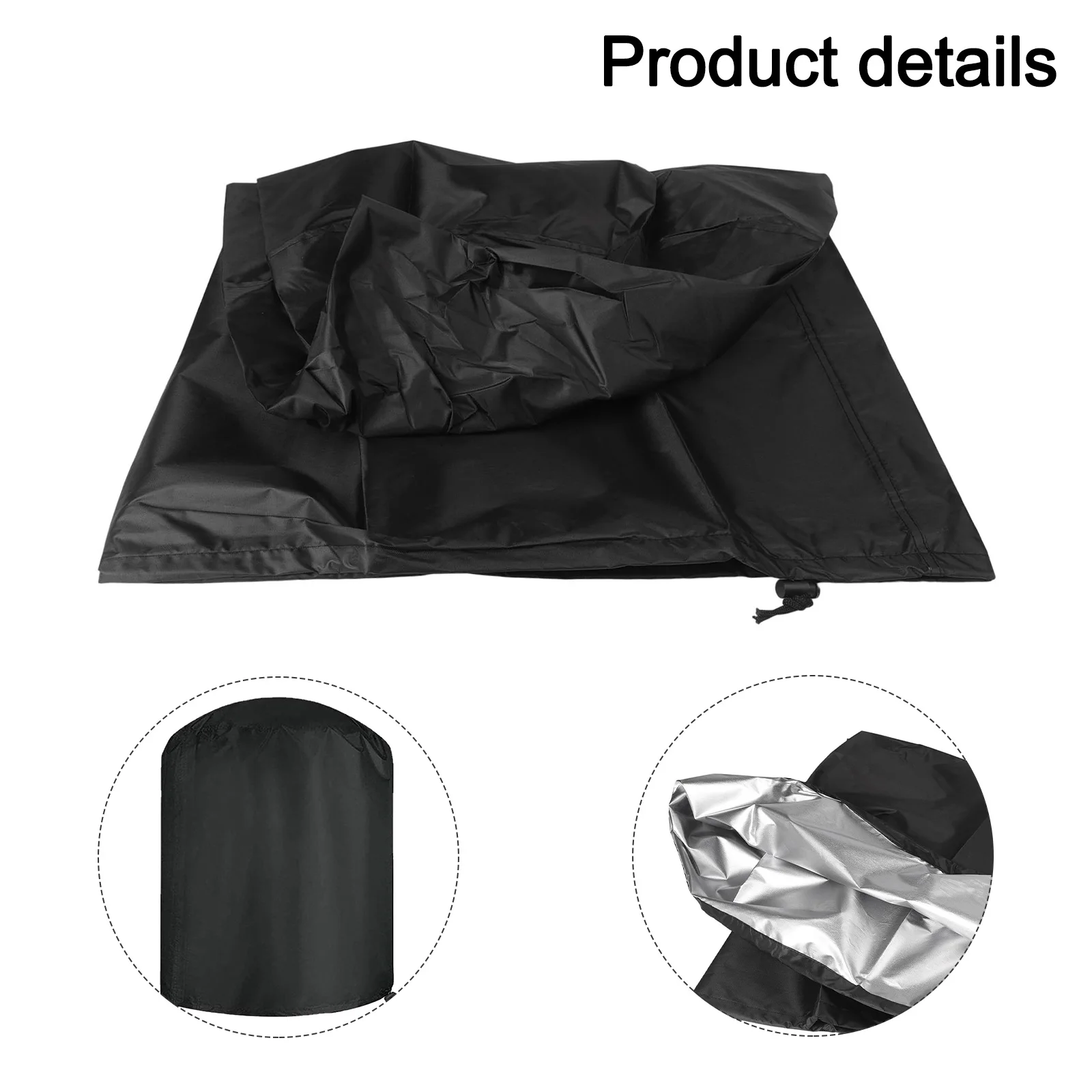 Round Waterproof Barbecue Grill Cover Heavy Duty Construction with Adjustable Fit for Maximum Protection Outdoors