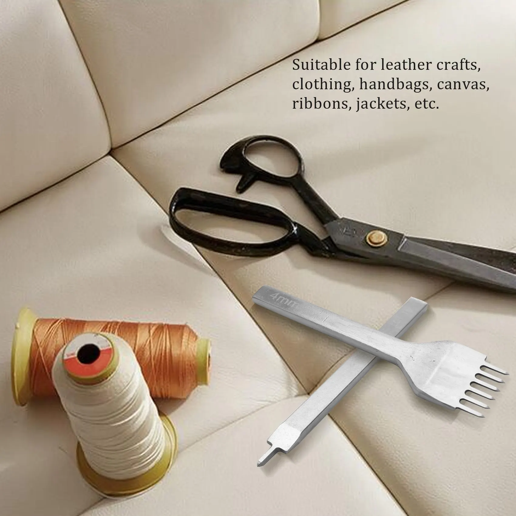 Groover Stitching Tool - BAAR-Leather Stitching Chisel Set, Lacing Stitching
