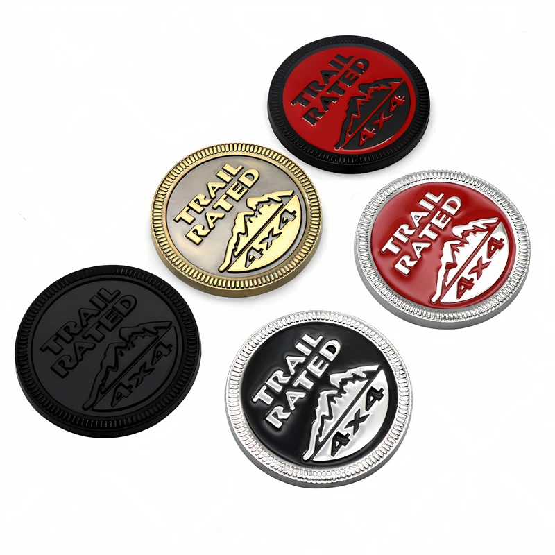 3D Metal 4X4 Trail Rated Emblem Badge Rear Trunk Side Body Car Stickers For Jeep Wrangler Compass Grand Cherokee Patriot
