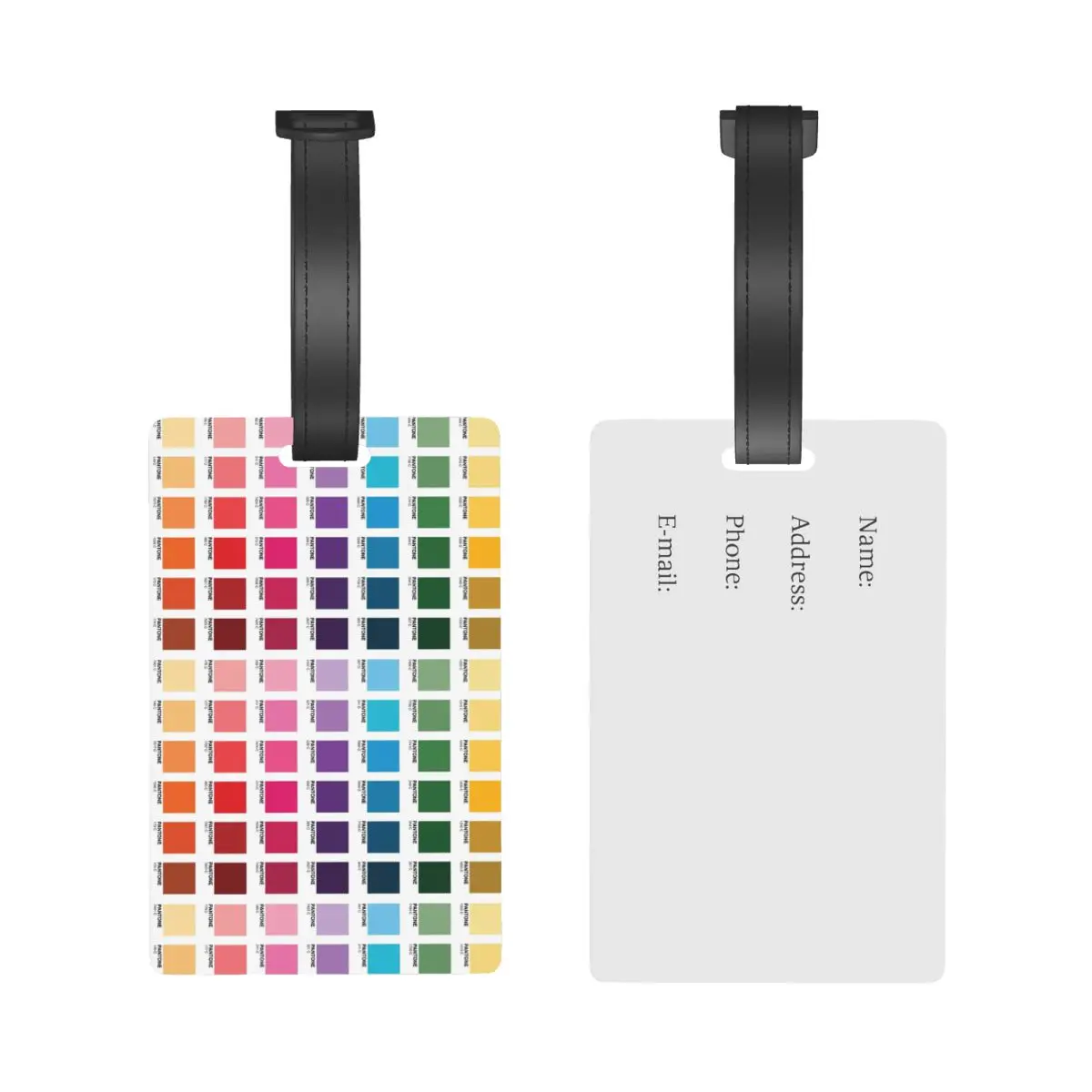 Shades Of Pantone Colors Luggage Tags Suitcase Accessories Travel PVC Baggage Boarding Tag Portable Label Holder ID Name Address