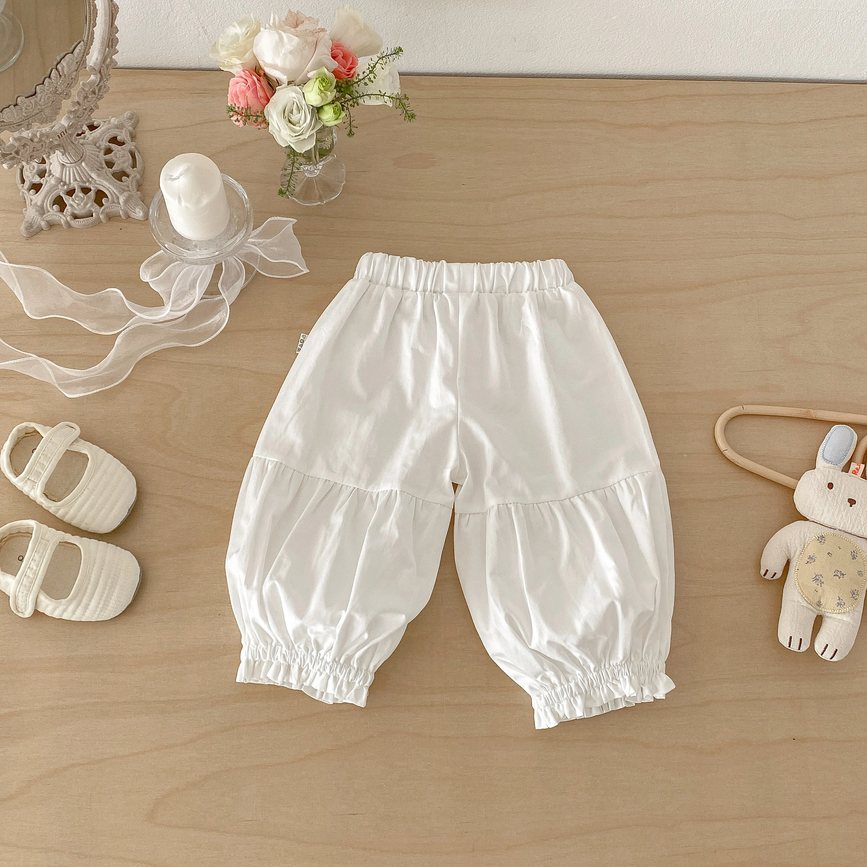 New Style Spring and Autumn Korean Lantern Pants for Baby Girls, Fashionable Flower Bud Pants