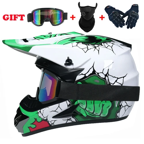 Imagen 2 del producto Casco de motocicleta para hombre y mujer, casco de motocicleta, casco de Scooter, cubierta completa de invierno, personalidad, regalos universales para las cuatro estaciones