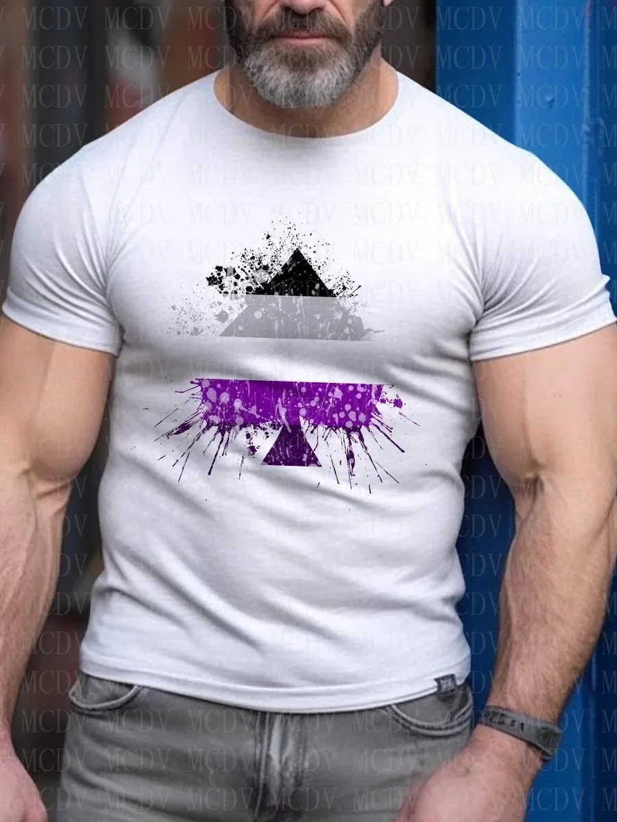 

Men's Poker Pride T-Shirt Casual 3D Printed T-Shirt Summer Tees Tops The Colorful The Best He Him Hole LGBT3D Printed T Shirt