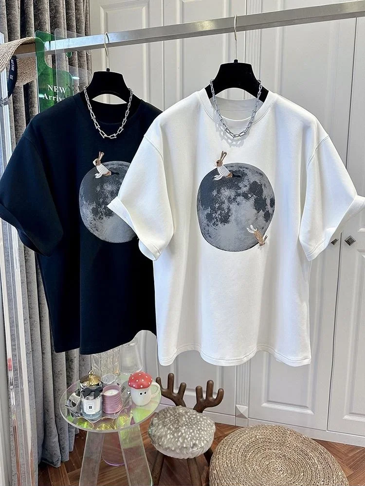 2025 Nuova Estate Elegante Moda Tinta Unita Stile Cinese T-shirt per Le Donne Allentato Casual Manica Corta O Collo Retro Magliette E Camicette