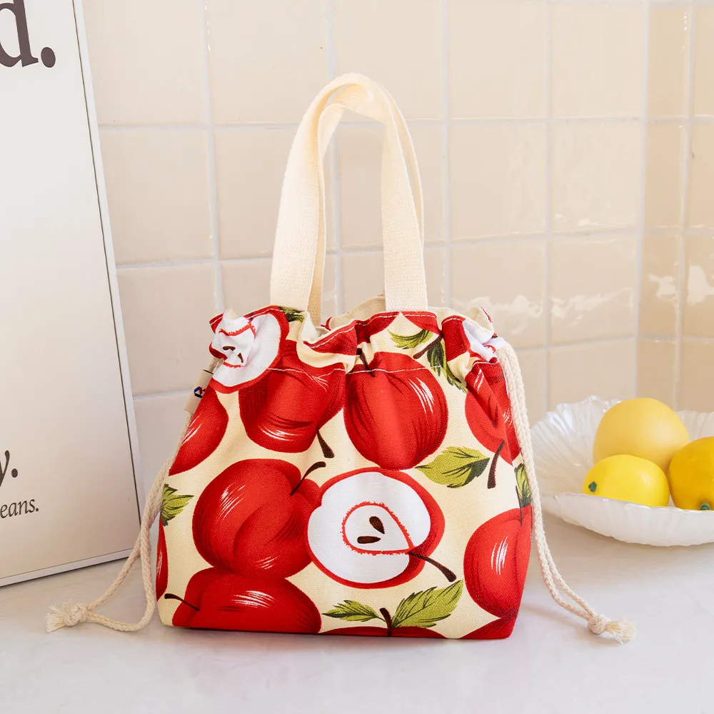 2025 New Large Capacity Commuting Handbag Bag, Ladies' Drawstring Lunchbox Pouch Collection of Cultural Items Storage Bag