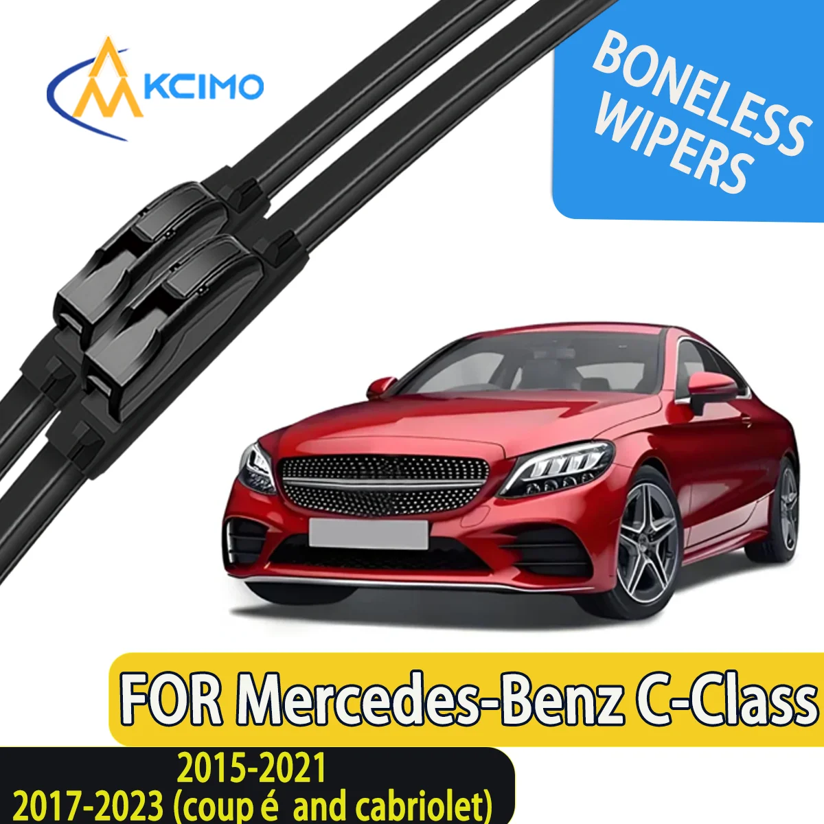 

2pcs Front Windscreen Wiper Blades for Mercedes-Benz C-Class W205 S205 (Wagon) C205 (Coupé) A205 (Cabriolet) 2015-2021 2017-2023