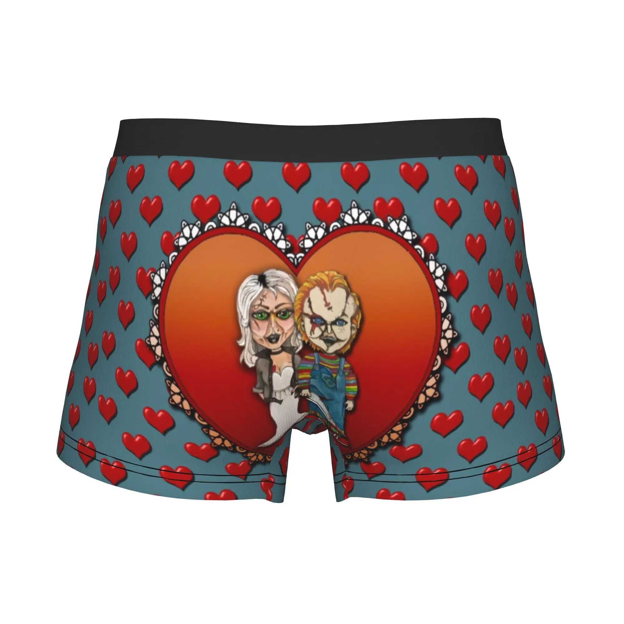 Male Novelty Cartoon Chucky Child's Play Underwear Horror Movie Good Guys Boxer Briefs Stretch Shorts Panties Underpants