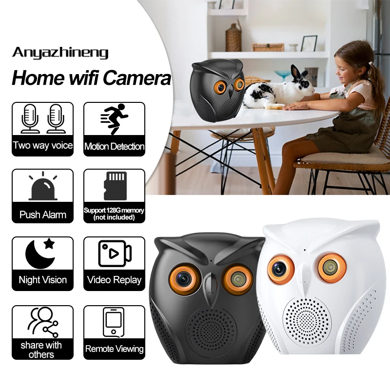 كاميرا CCTV للاستخدام الداخلي المنزلي مع إنذار كشف الحركة الآمن وتشغيل الفيديو ونظام مراقبة الرؤية المباشرة وكاميرا WIFl Wir