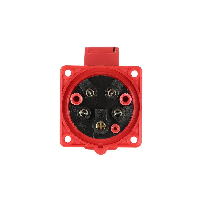 16A 3Pin 4Pin 5Pin Electronic Connection Waterproof Industrial Wall Mounted Electrical Connection Wall Plug Socket