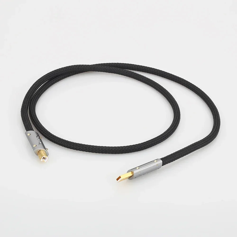 Viborg UC01 High-End Versilbertes OFC USB-Audiokabel Audiophiles USB A-B DAC Vergoldetes DAC-Decoder Drucker-Datenkabel – Detail 8