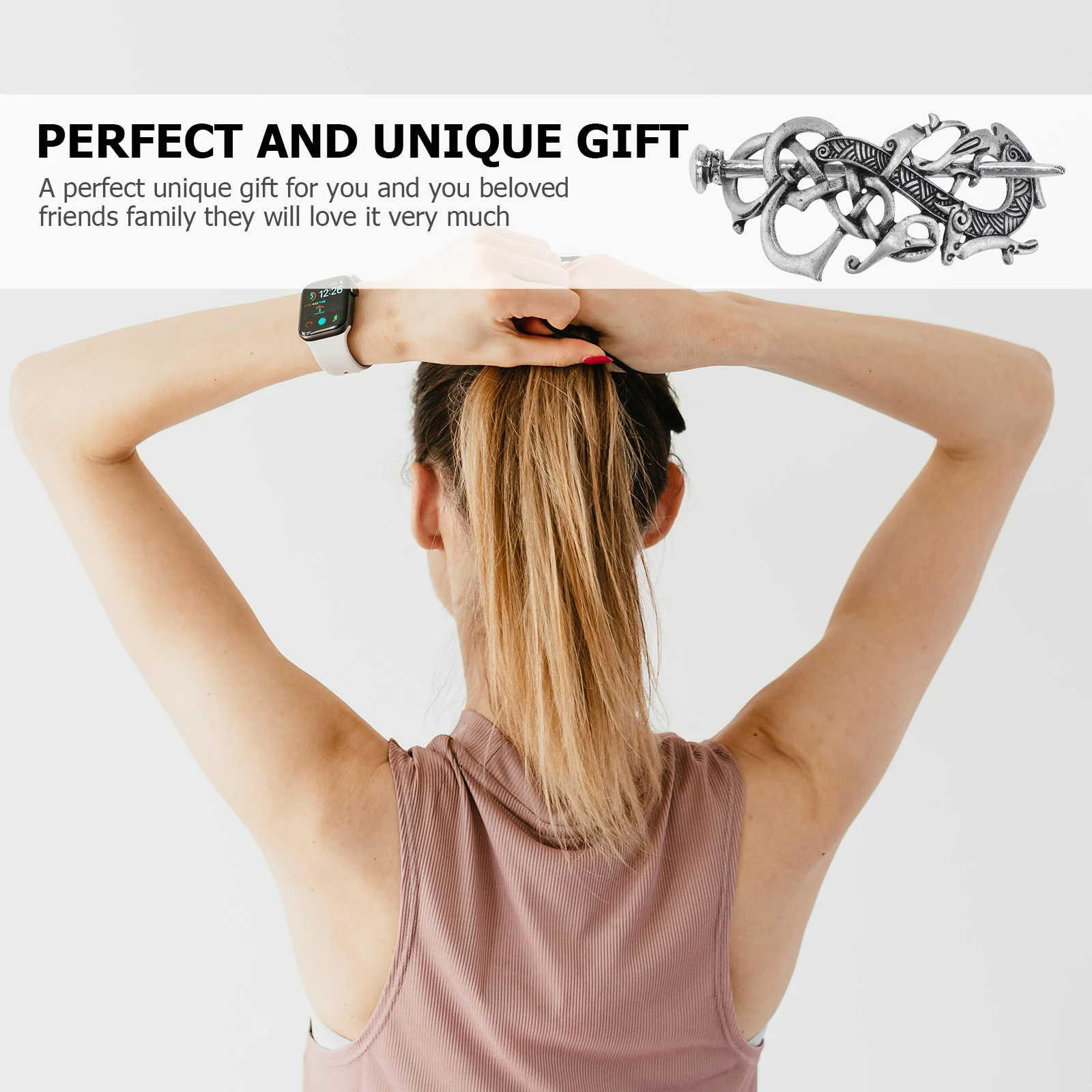 

Vintage Exquisite Handmade Long Hairpin Durable Retro Style Hair Adornment Easy DIY Portable Carved Accessory Toppers Decor