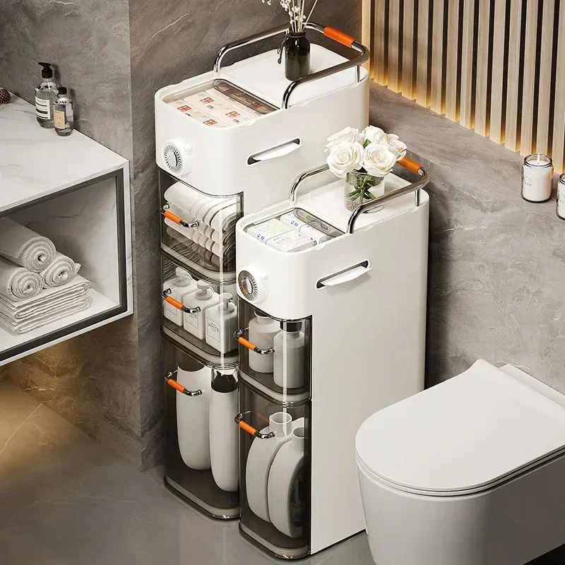 New model Toilet Crack Storage Cabinet Drawer Locker Plastic Bathroom Multifunctional Crack Cabinet Storage Shelf