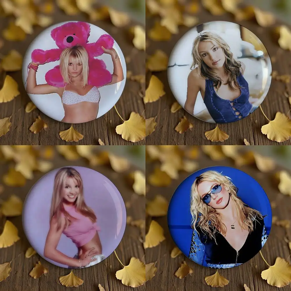Singer B-Britney S-Spears-S Enamel Pins Handmade Round Brooch L Killer Yagami Light Cosplay Badge Backpacks Jewelry Gifts