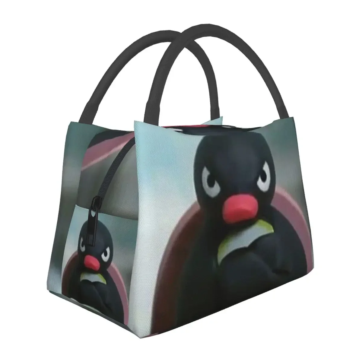 

Pingu The Penguin Angry - Noot Noot Сумки для обеда Изолированная коробка для бенто Портативная сумка для обеда Термосумка для женщин и детей в школе