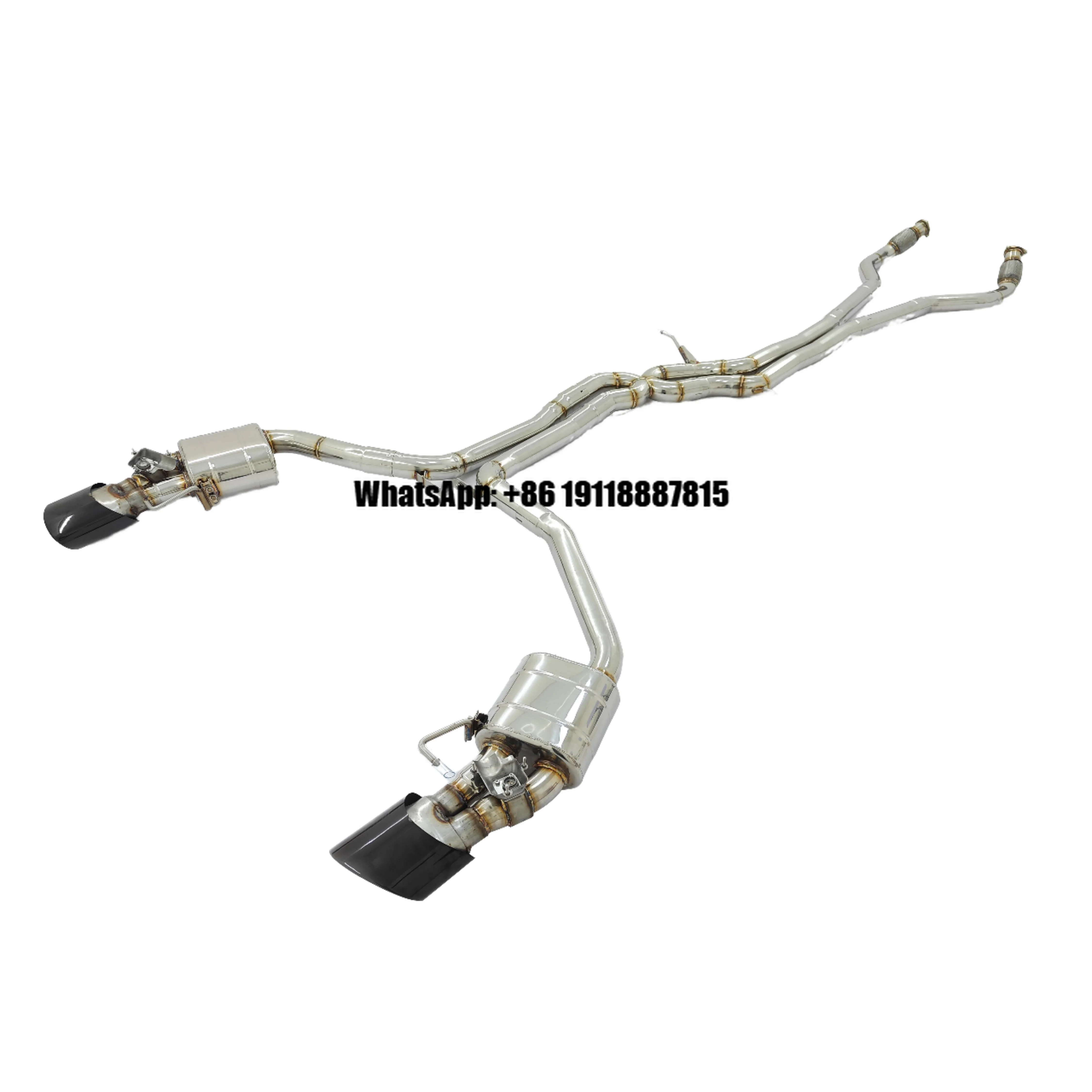 Suitable for Audi C7 4.0TT 2013-2018 Stainless Full Exhaust System Catback Exhaust with Resonator and Control Valve