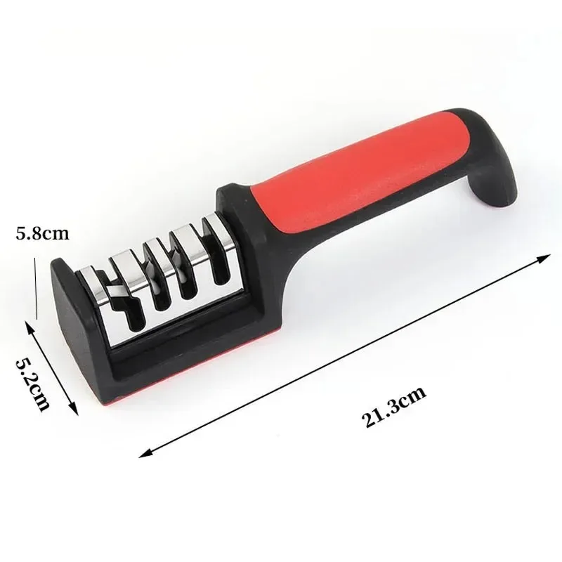 Multi-function Knife Sharpener Handheld 4 Stages Type Quick Sharpening Knives With Non-slip Base Kitchen Knives Sharpeners Tools