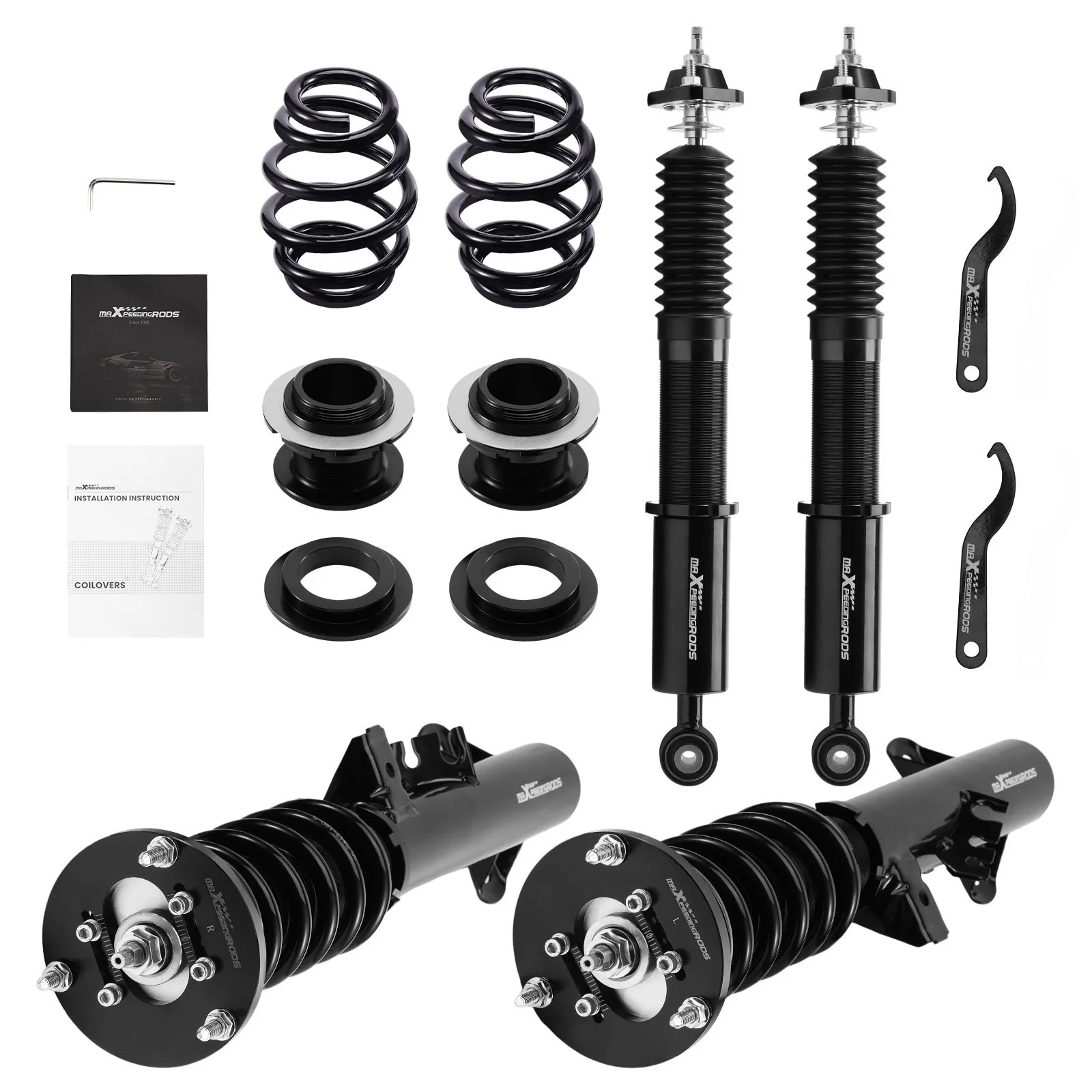 Coilovers 24 Way Damper Struts Kit for BMW 3-Series E36 325 328	 Suspension Struts Shock Absorber For BMW 3 E36 Coupe 318is
