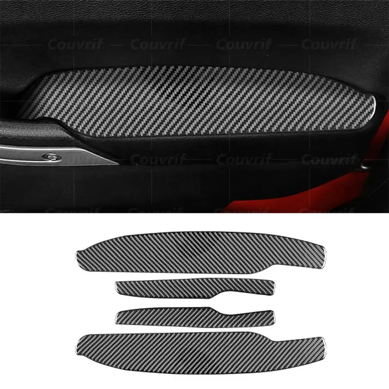 

Carbon Fiber Car Cover Door Armrest Panel Decorative Sticker Decal Cover Trim For Jeep Wrangler JK 2007-2017 Auto Accessories