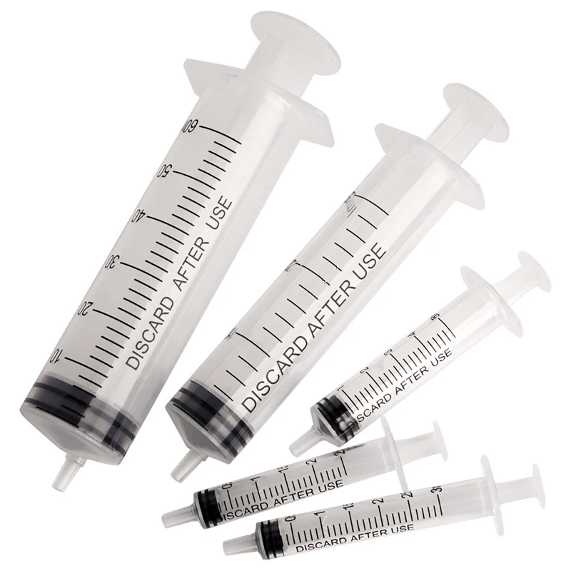 5pcs 1ml 3ml 5ml 10ml 20ml 2.5ml 30ml 60ml Sterile Pet Feeding Disposable Syringe Or Hydroponics Lab Medical Tool Nutrient