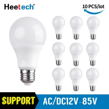 10pcs/Lot LED Bulb 12V 24V 36V Light E27 Lampada 3W 5W 7W 9W 12W 15W 36W Led lamp Bombillas Led Light Lighting Warm Cold White