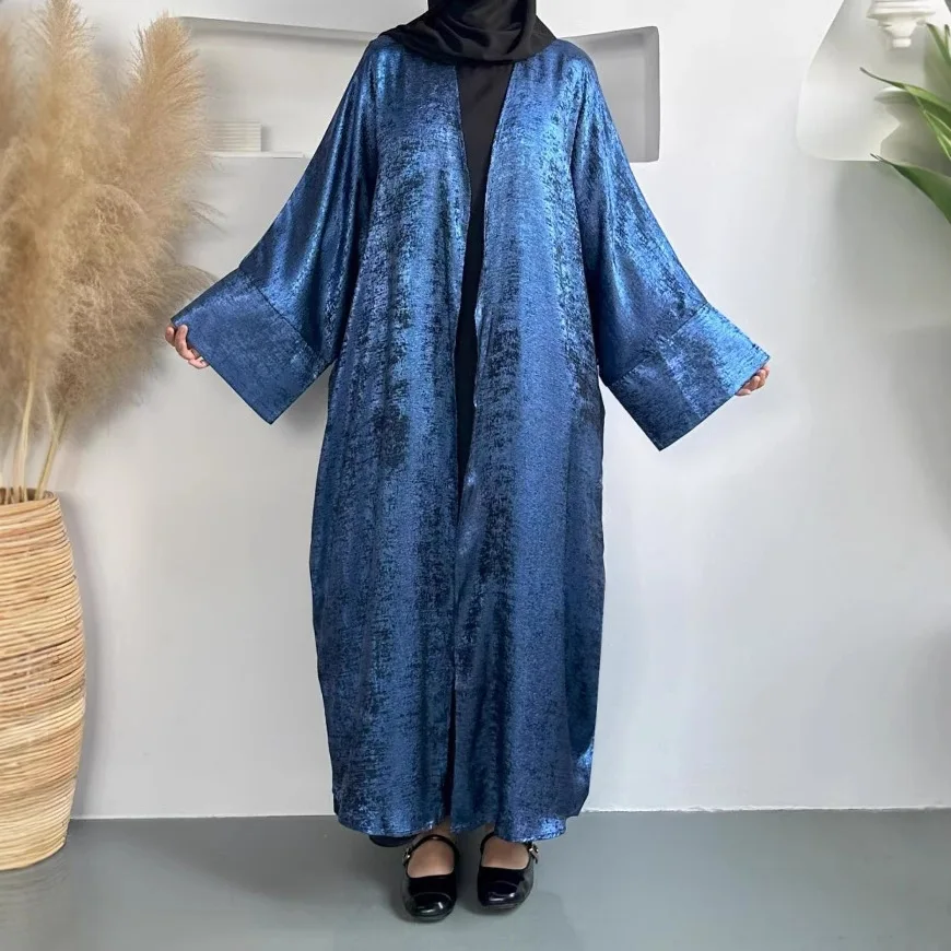 

Muslim Dress Women 2025 Turkish Open Abaya Morocco Dubai Kaftan Islam Vestidos Arab Long Robe Modest Dresses Jalabiya Ramadan