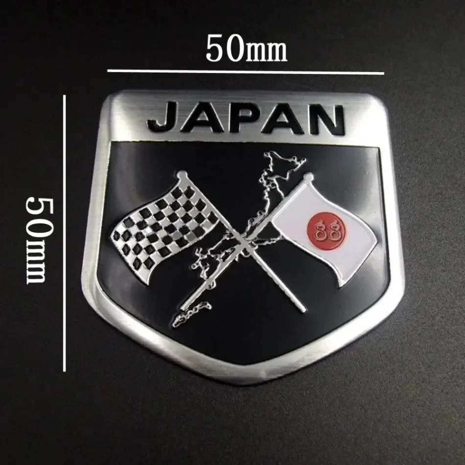 1pc Japan japanische Flagge Schild Metall Emblem Auto LKW Motorrad Universal Styling Dekor Sticke Auto Außen zubehör