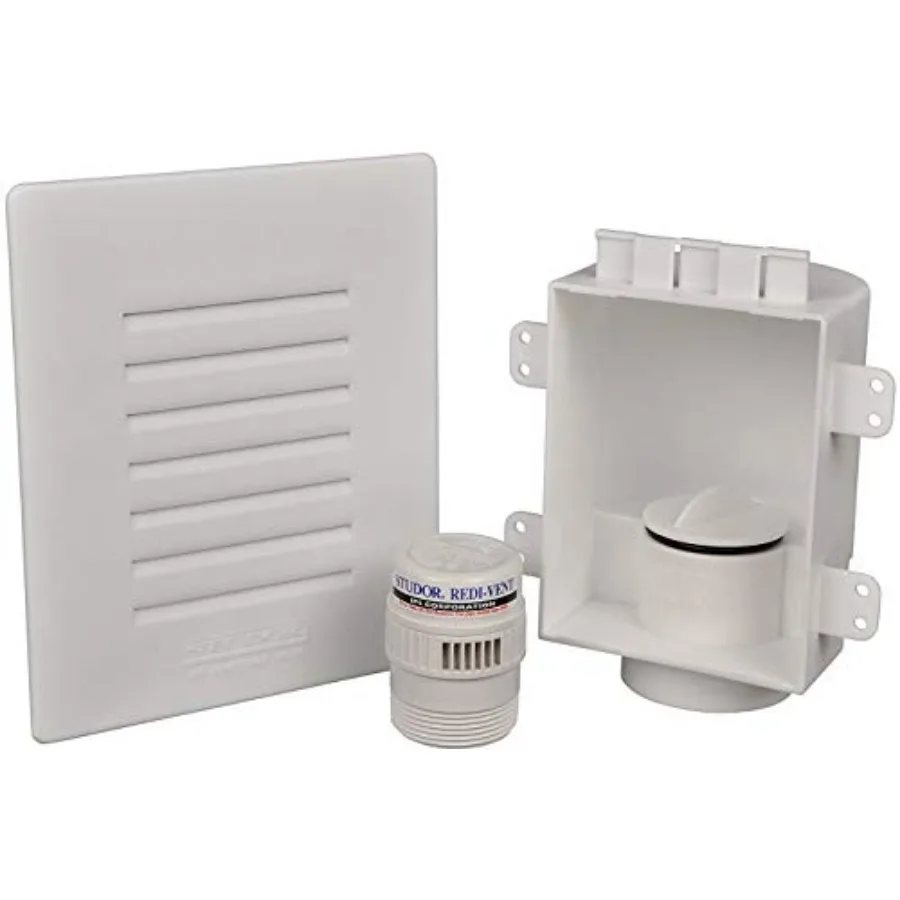 

Studor 20381 Redi-Vent Air Admittance Valve with Recessed Box and Grill, White