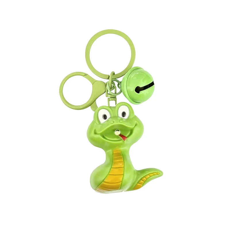 New Fashion Keychain DIY Metal Holder Chain Creative Personalized Luminous Zodiac Snake Keychain Snake Cobra Pendant Gift