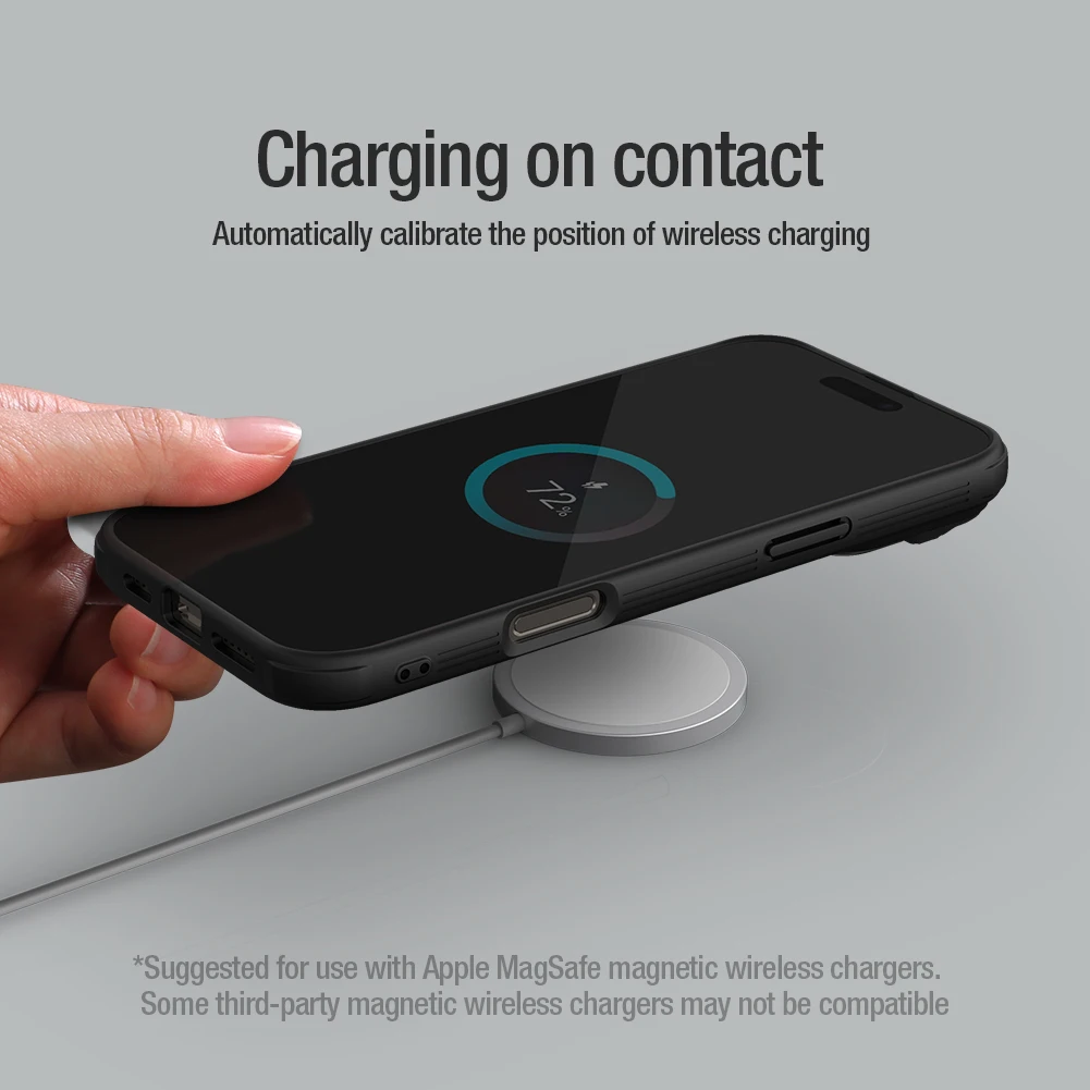 NILLKIN for iPhone 16 Pro Max / 16 Pro case Magnetic Adapt Magsafe Lens 360 full Camera Protection CamShield Back cover