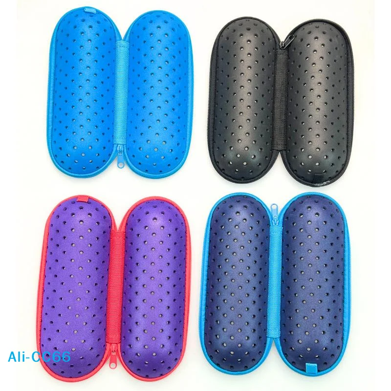 【C】EVA Swimming Goggles Storage Box With Clip Drain Holes Breathable Protective Case For Men Women Kids