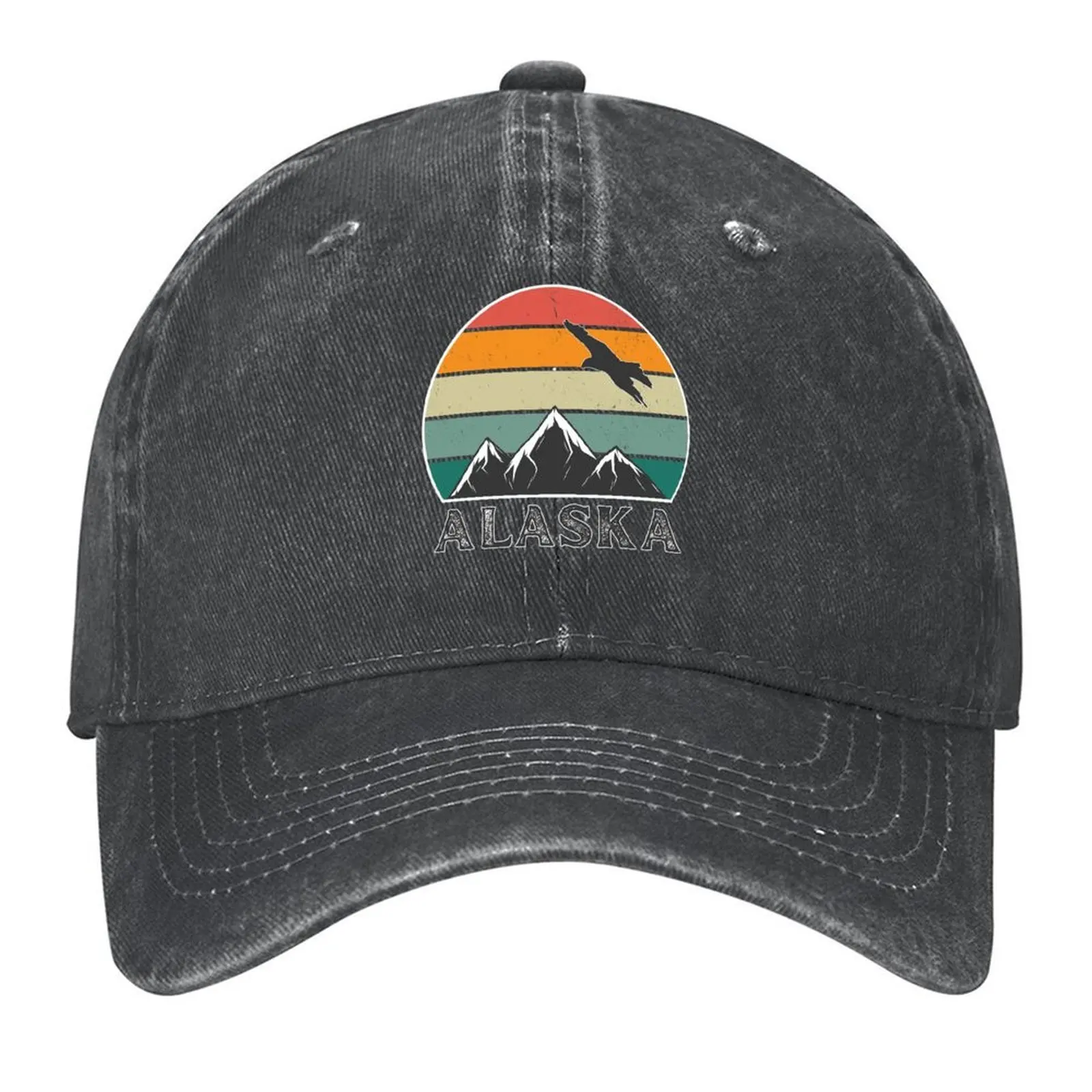 

Retro Vintage Sunset Alaska Baseball Cap New Hat Snap Back Hat Fashion Beach New In The Hat Women Hats Men's