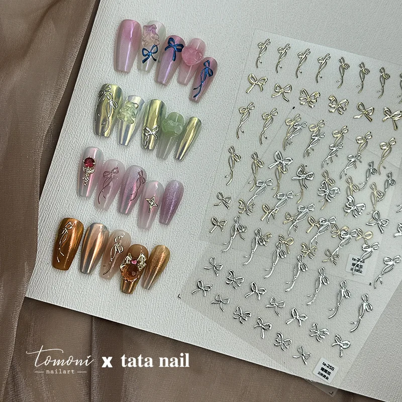 5D Laser Pink Stamp oro argento squisito Glitter farfalla Nail Art Sticker decalcomania Manicure adesivi per unghie Glitter di alta qualità