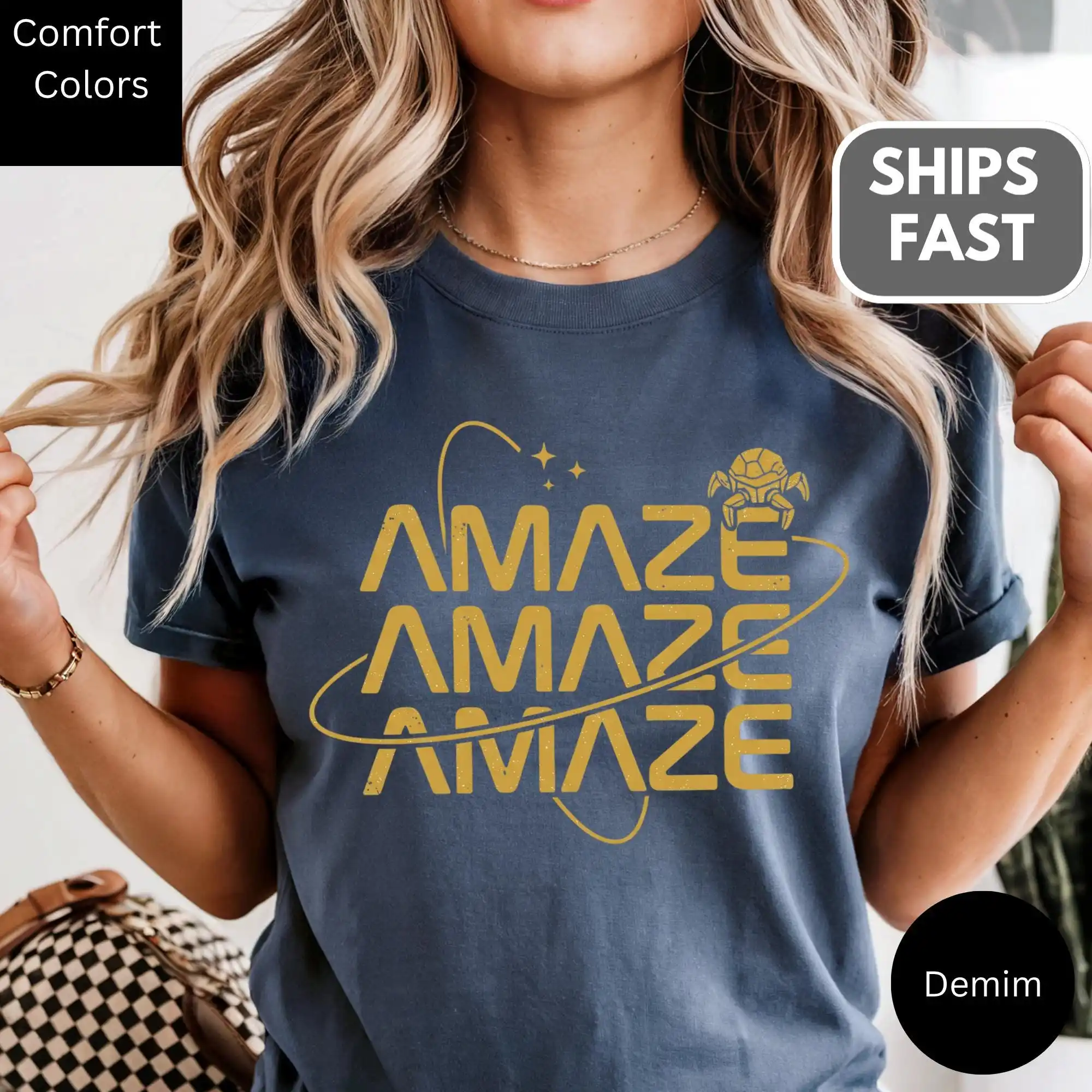 Amaze Amaze Amaze T-Shirt, Project Hail Mary Rocky Shirt Sci-Fi Baumwoll-T-Shirt – Detail 2