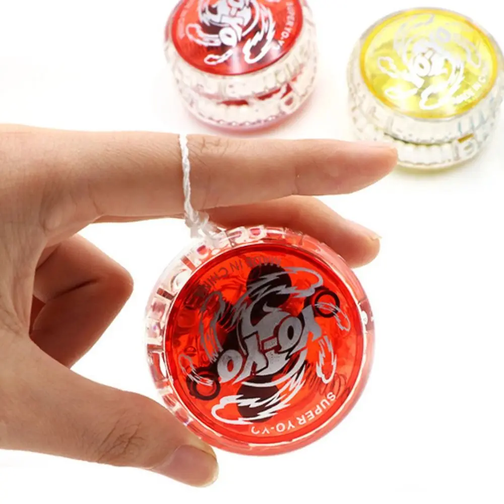 2A Yoyo Glowing Yoyo Plastic Fall Prevention Wear-resistant Durable Yoyo Toys Portable Concentration Puzzle Toys