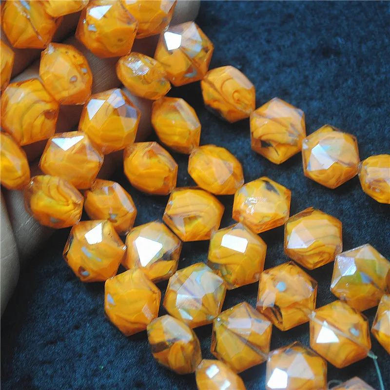 13 szt. 14x16mm nowa paciorki szklane fasetowana powierzchnia DIY akcesoria do wyrobu biżuterii unikalne luźne koraliki Top moda