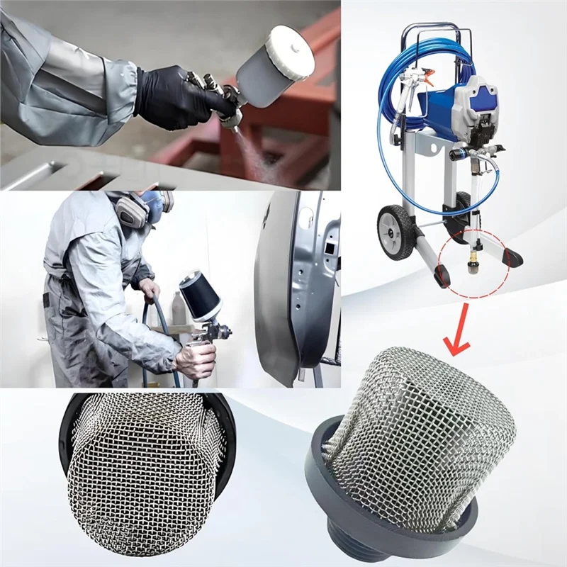 AAAN-For Airless Paint Sprayers استبدال مصفاة شفط المدخل 288716-5 عبوات، شاشة مصفاة مدخل للأنظمة الخالية من الهواء