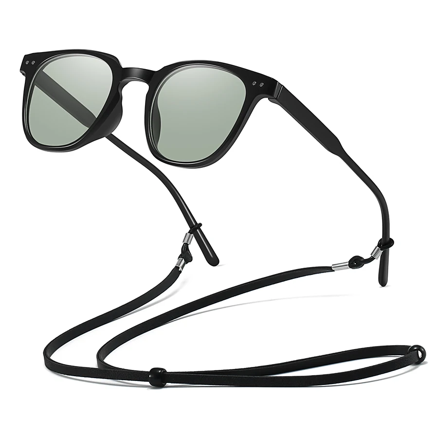 Fashion round Women's Sunglasses Gradient Pink Lenses Classic Metal Decoration with Chain Outdoor Style