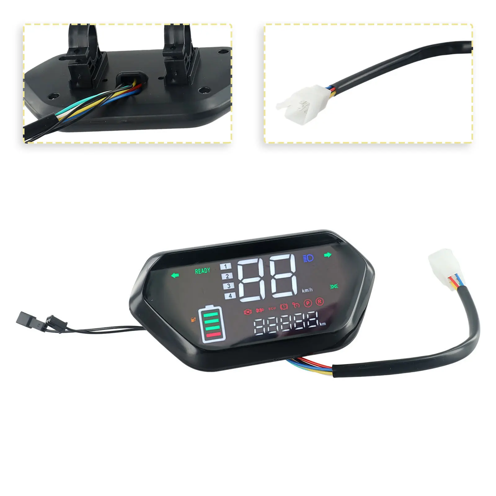 1×48V/60V/72V E-bike LCD Display Meter Control Panel Speedmeter Screen For E-Bike/Electric Scooter/Motor Dashboard Accessories