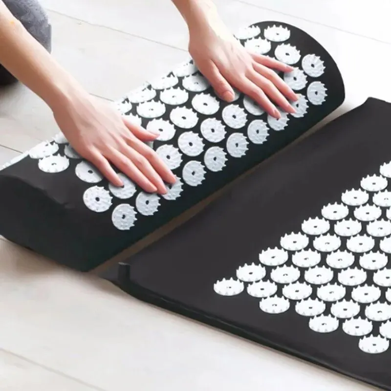 Back and Neck Pain Relief Acupressure Mat and Pillow Set, Chronic Back Pain Treatment - Relieves Your Stress of Lower Upper Back