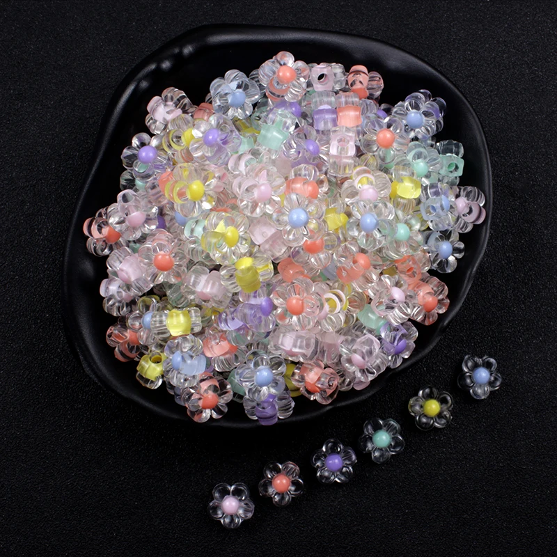 20 pcs/lot Lovely Transparent Star pentagram AB Candy Color Acrylic Spacer loose Beads in Beads For Jewelry Making DIY Necklace