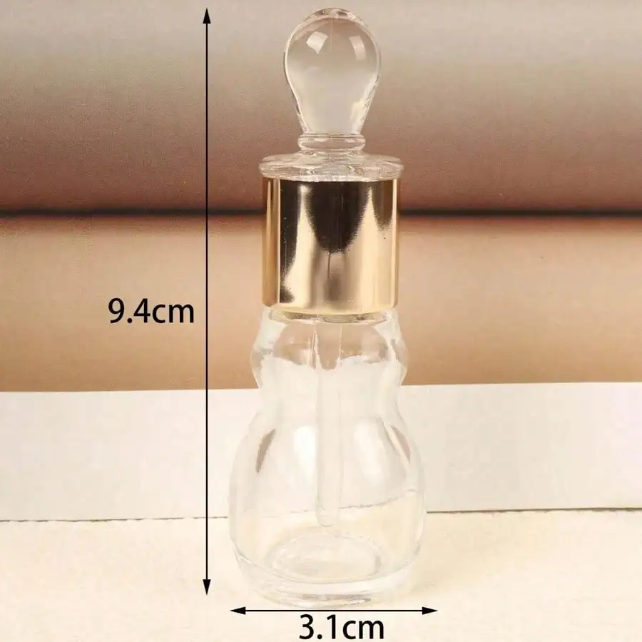 1 flacon de parfum en verre transparent rechargeable, flacon d'échantillon miniature de 12 ml, décoration DIY, sans parfum