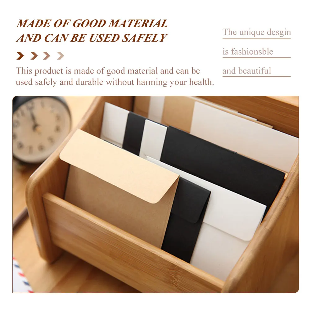 

100pcs Kraft Envelope Mini Size Simple Style Membership Cards Greeting Cards Coin Keys Envelopes Note Envelopes Safe