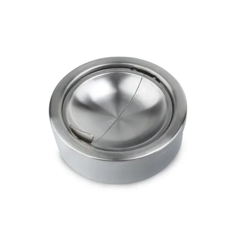 

Ashtray Stainless Steel Ashtray with Lid for Cigarettes Stylish Windproof Automatical Ashtray for Outdoor Patio Indoor Decor